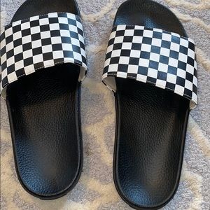 Vans checkered slides